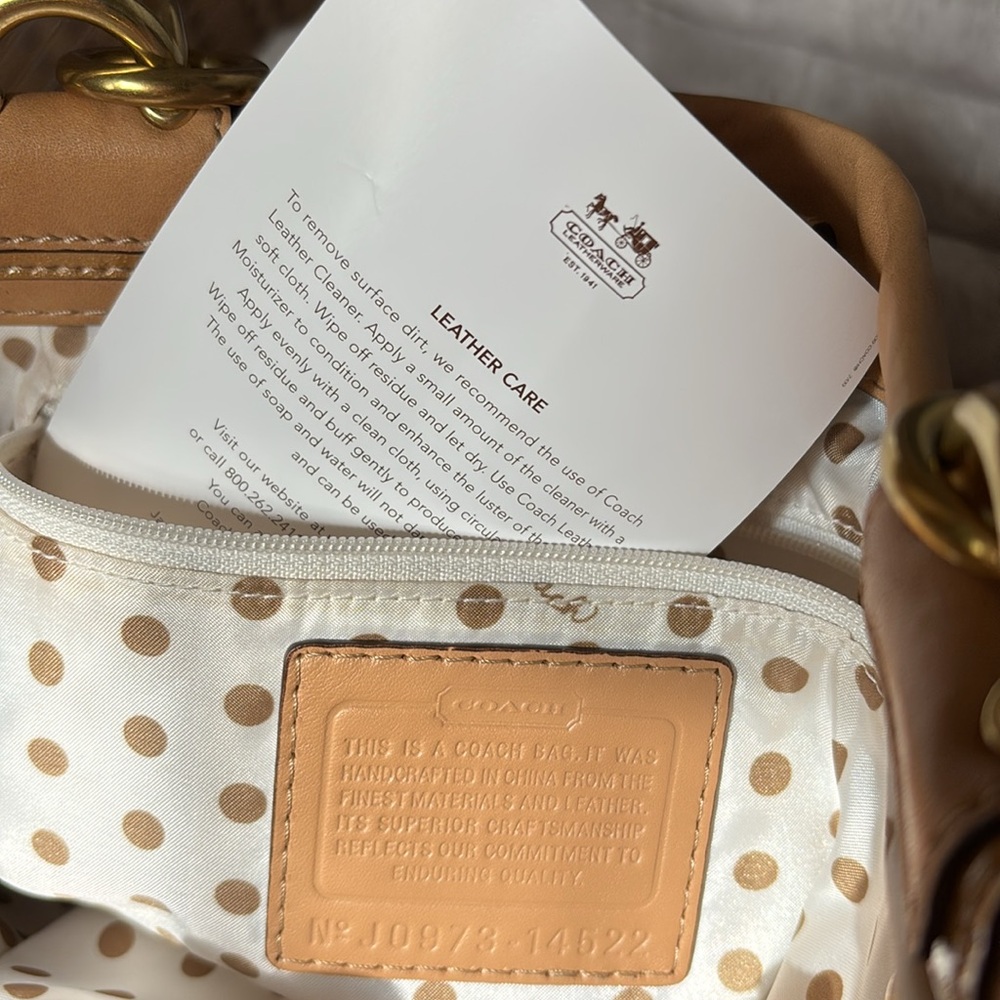 Coach Tan Leather Satchel 14522 - Picture 13 of 15